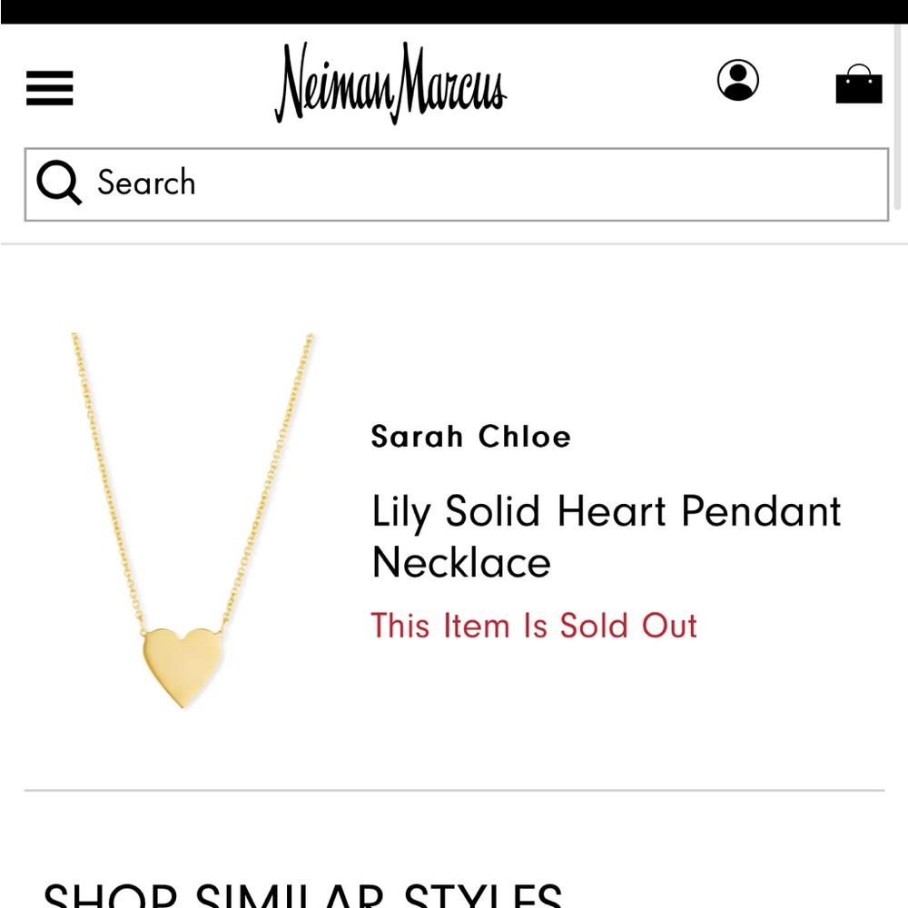 Beautiful 14k gold plated Sarah Chloe heart necklace